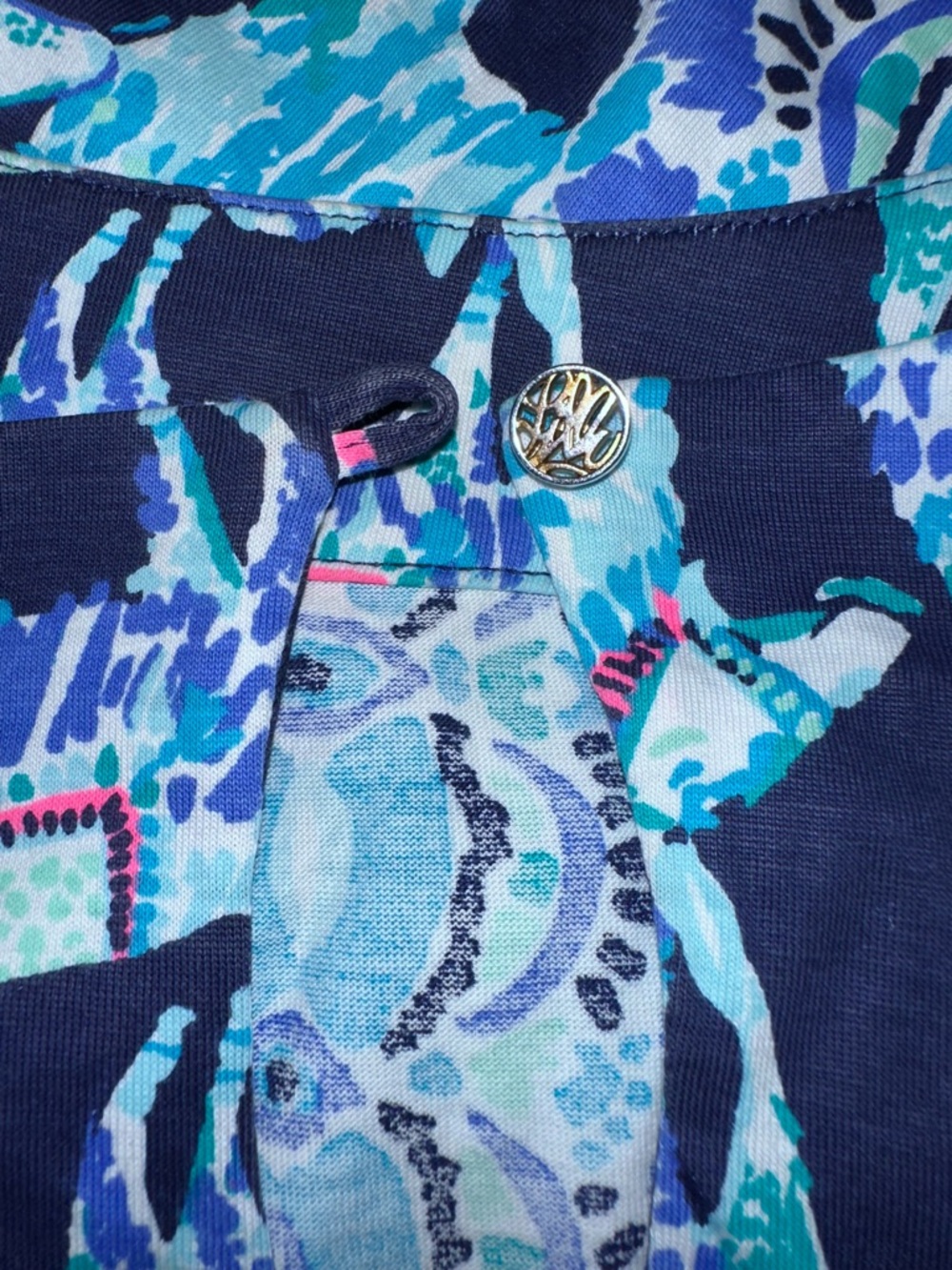 NWOT Lilly Pulitzer, Alpaca Print Pima Cotton Dress, Blue, Size Large (L) - Picture 8 of 12